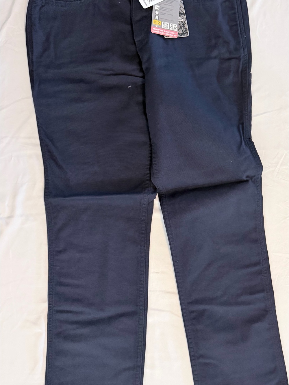 Carhartt Women’s FR Rugged Flex Canvas Cotton Blend Work Pants Blue NWT